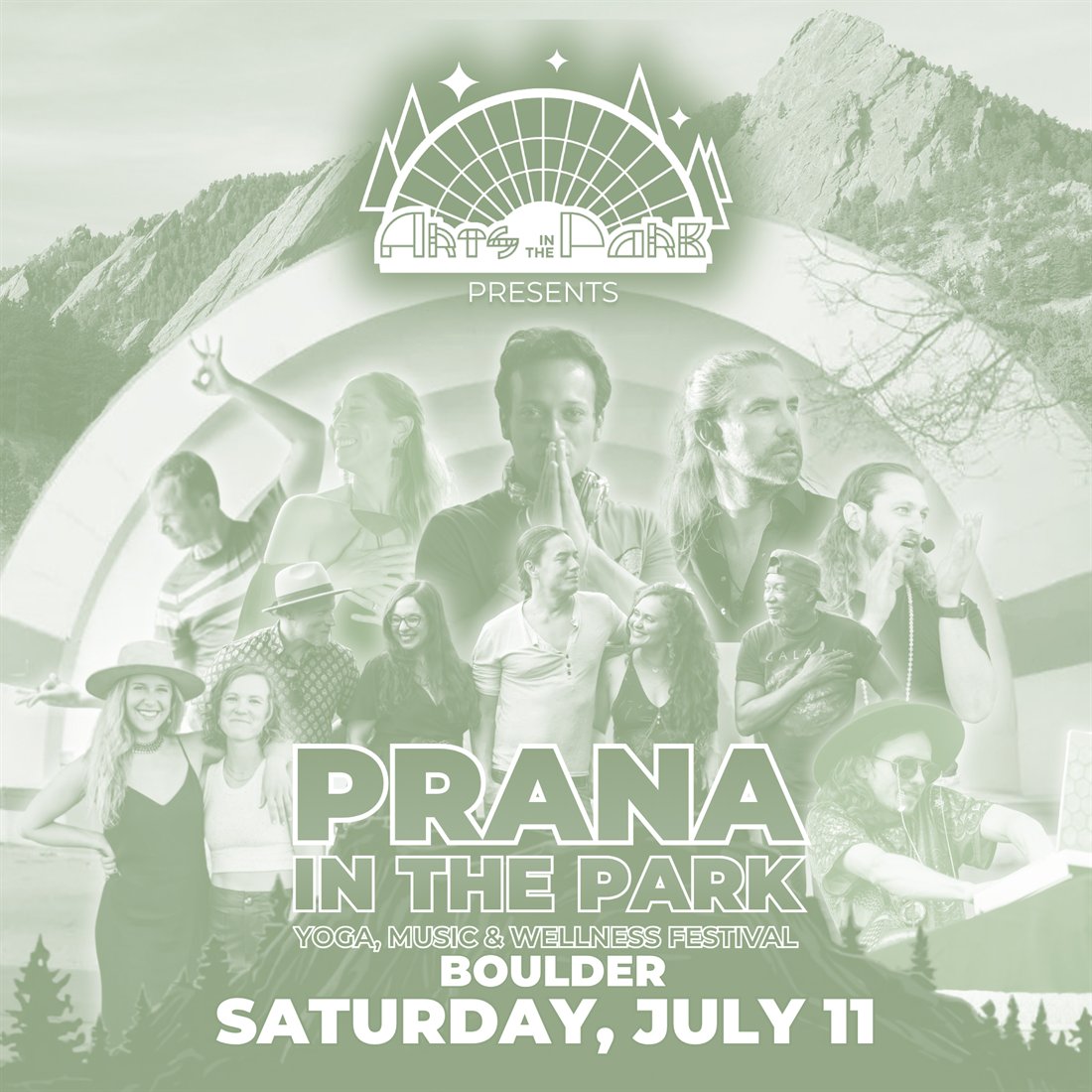 Prana in the Park Boulder — Saturday, July 11 lineup poster